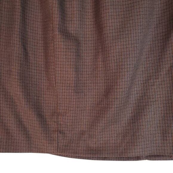 Inclinations Micro Houndstooth Pleated Back Zip Pencil Skirt Brown Tan Size 10 - Picture 3 of 12